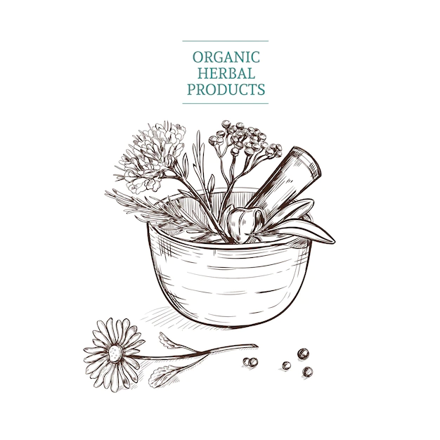 Free Vector | Hand drawn decorative flower basket