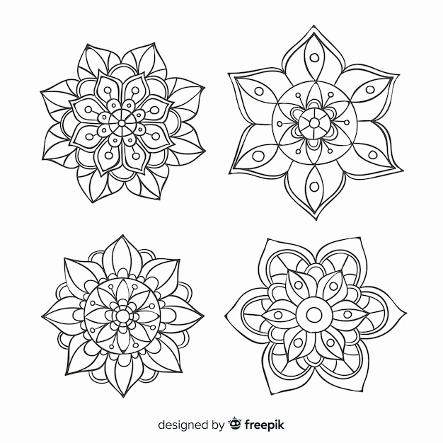 Free Vector | Hand drawn decorative mandala collection