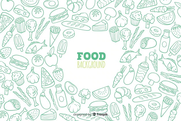 Free Vector | Hand drawn delicious food background