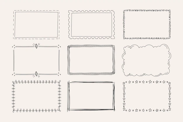 Free Vector | Hand drawn doodle frames collection