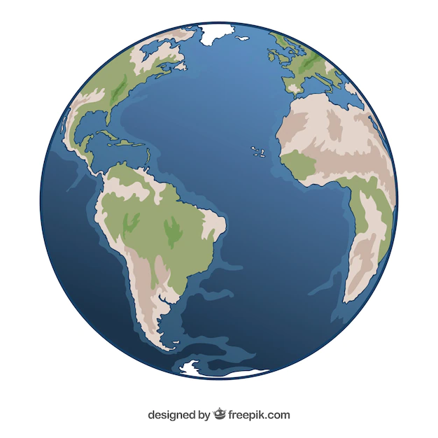 Free Vector | Hand-drawn earth globe