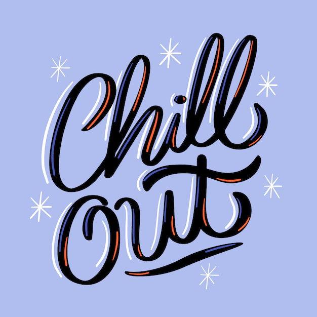 Free Vector | Hand drawn flat chill out lettering design