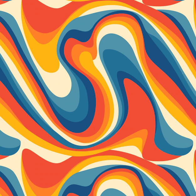 Free Vector | Hand drawn flat groovy psychedelic pattern design