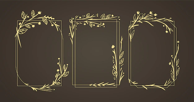 Free Vector | Hand drawn floral frame collection