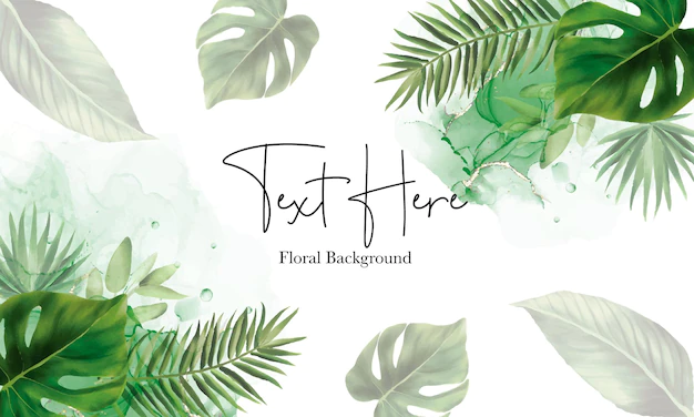 Free Vector | Hand drawn green leaves background design