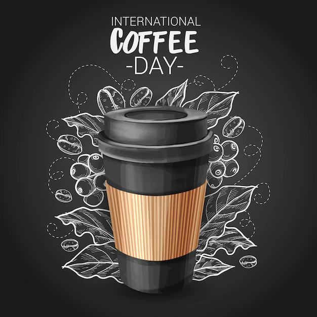 Free Vector | Hand drawn international day of coffee with cup illustrated