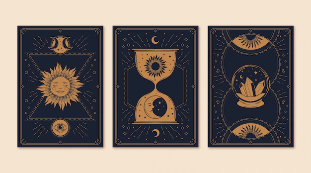 Free Vector | Hand drawn mystical tarot card collection