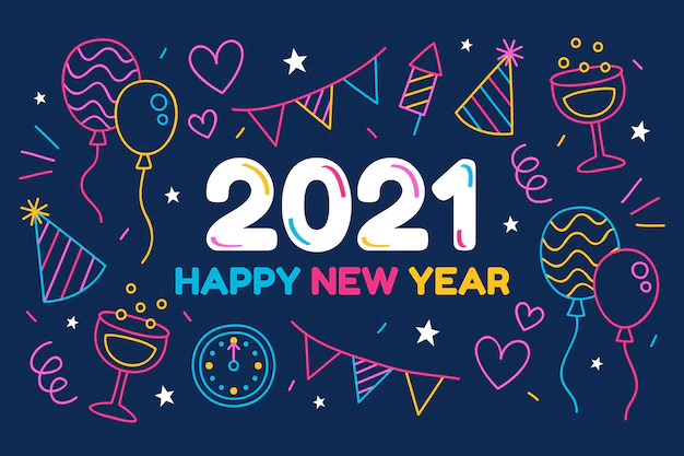 Free Vector | Hand drawn new year 2021 background