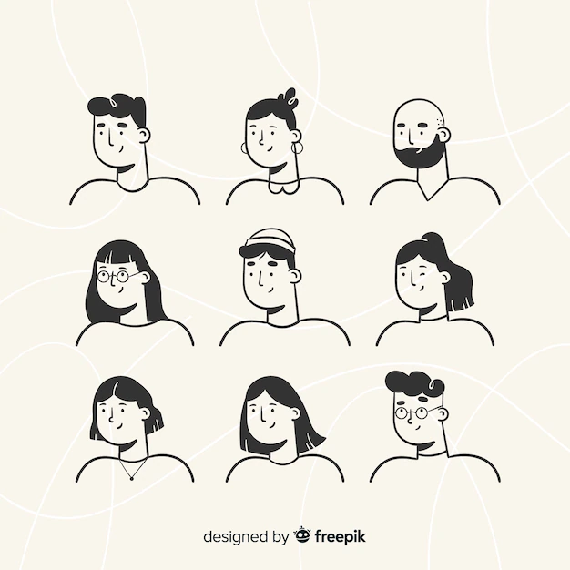 Free Vector | Hand drawn people avatar pack