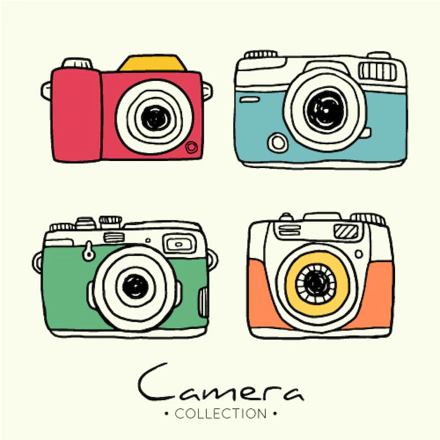 Free Vector | Hand drawn photo camera collection