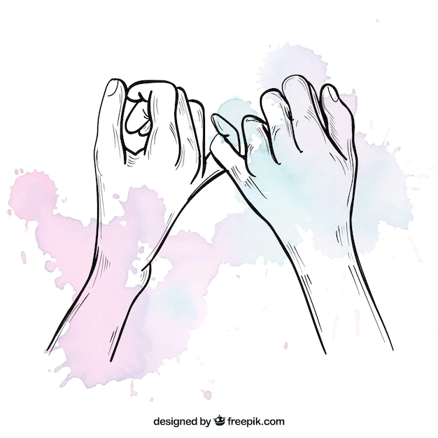 Free Vector | Hand drawn pinky promise composition