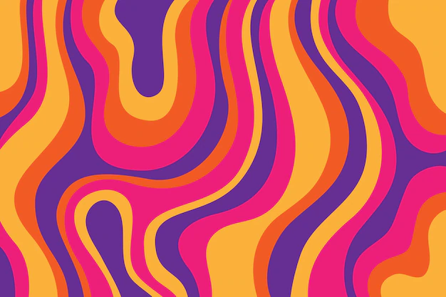 Free Vector | Hand drawn psychedelic groovy background design