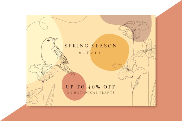 Free Vector | Hand drawn realistic spring card