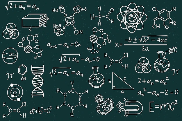 Free Vector | Hand drawn scientific formulas on chalkboard