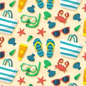 Free Vector | Hand drawn summer pattern