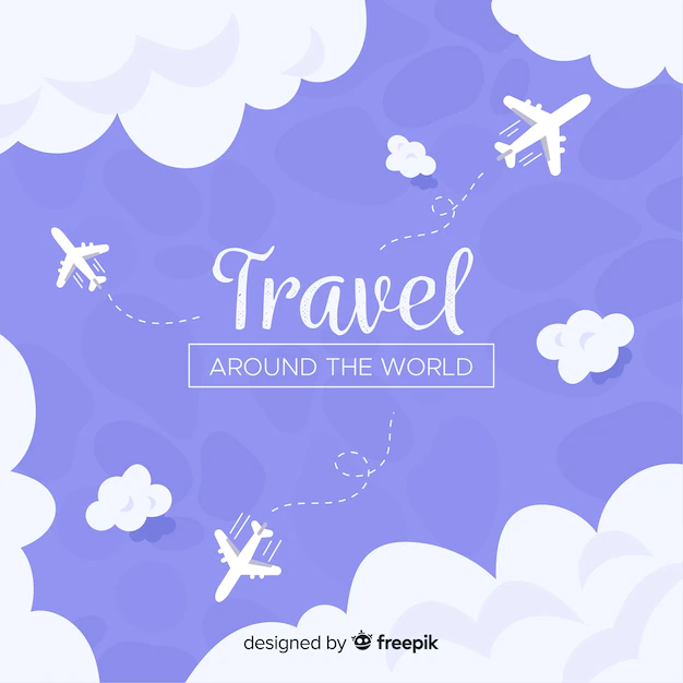 Free Vector | Hand drawn travel background
