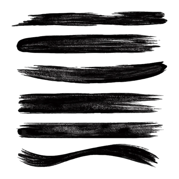 Free Vector | Hand painted ink brush set