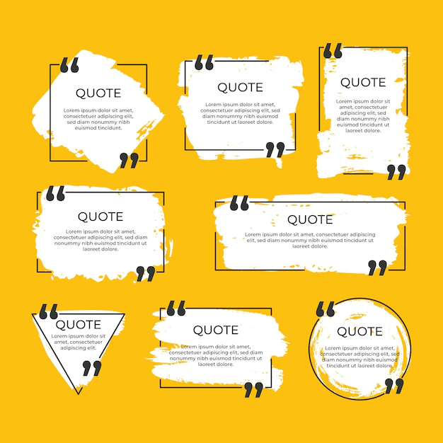 Free Vector | Hand painted quote box frame collection