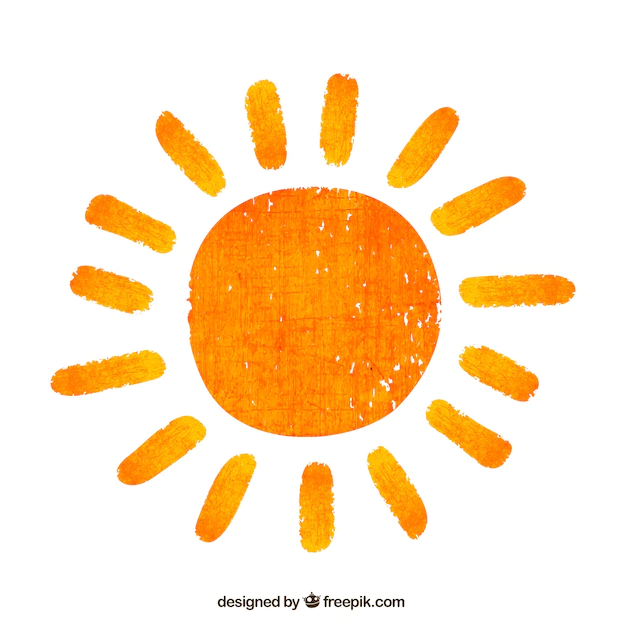 Free Vector | Hand painted sun