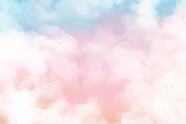 Free Vector | Hand painted watercolor pastel sky cloud background