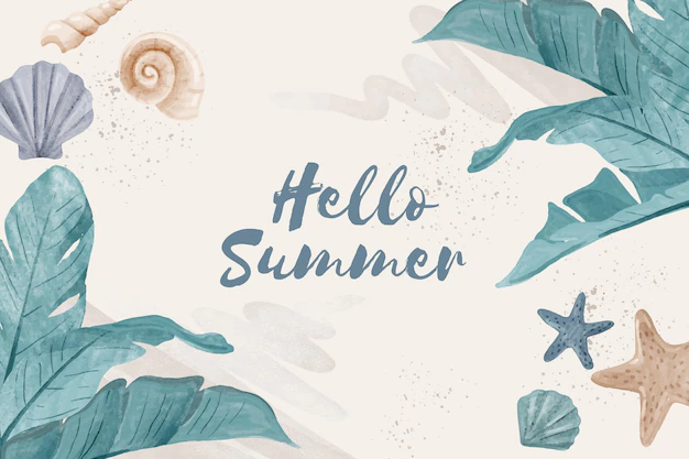 Free Vector | Hand painted watercolor summer background