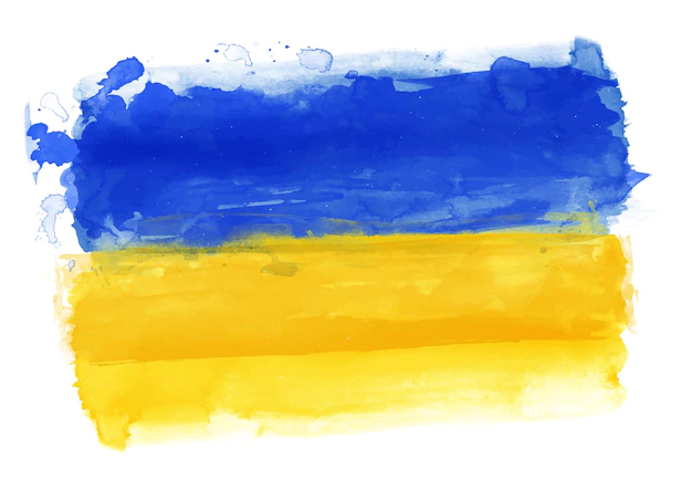 Free Vector | Hand painted watercolour ukraine flag background