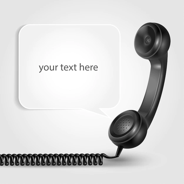 Free Vector | Handset with speach bubble