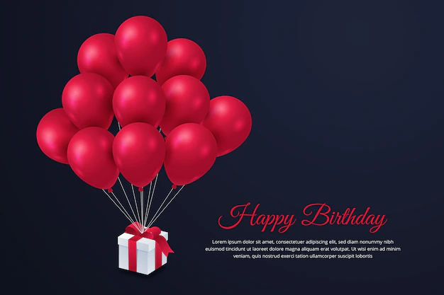 Free Vector | Happy birthday background with balloons and gift