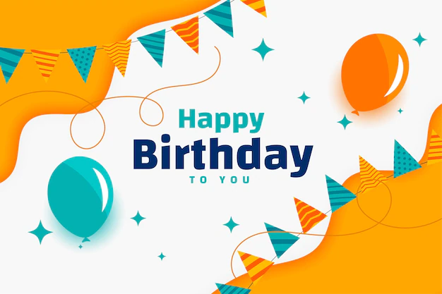 Free Vector | Happy birthday flat invitation birthday card design