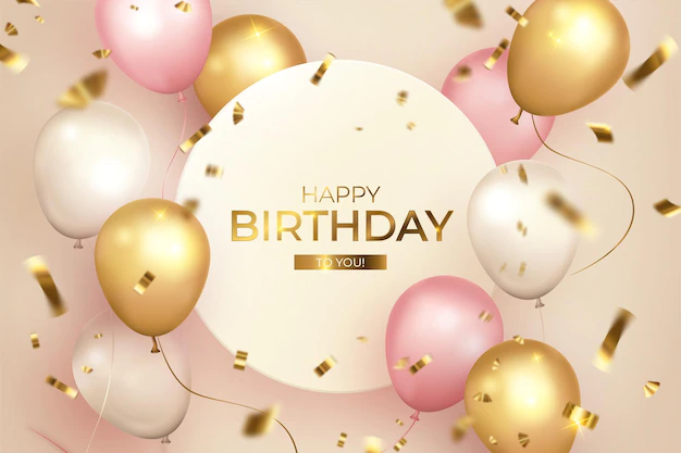 Free Vector | Happy birthday with frame and balloons