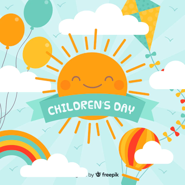 Free Vector | Happy children's day background in flat design