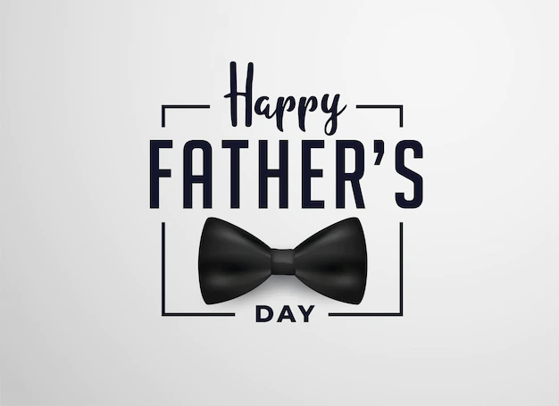 Free Vector | Happy fathers day card design with realistic bow
