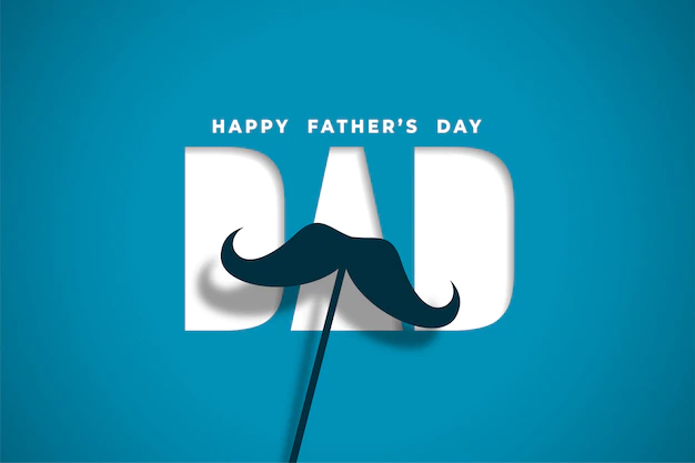 Free Vector | Happy father's day wishes card in papercut style design