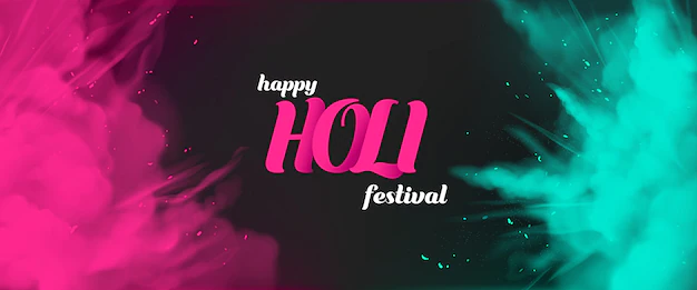 Free Vector | Happy holi festival greeting card with colorful paint