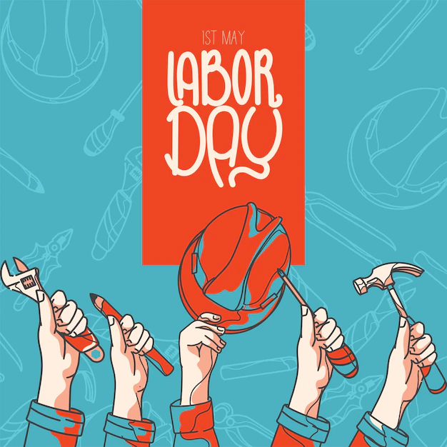 Free Vector | Happy labor day