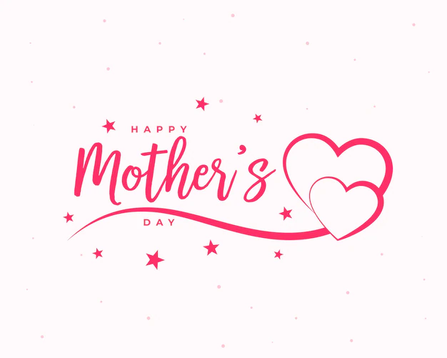Free Vector | Happy mothers day celebration hearts card design