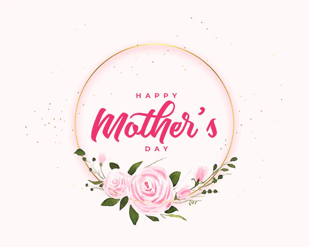 Free Vector | Happy mothers day flower card frame design