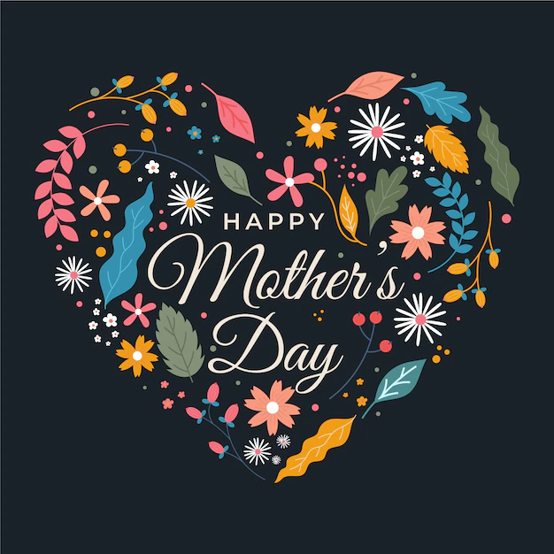 Free Vector | Happy mother's day with flowers