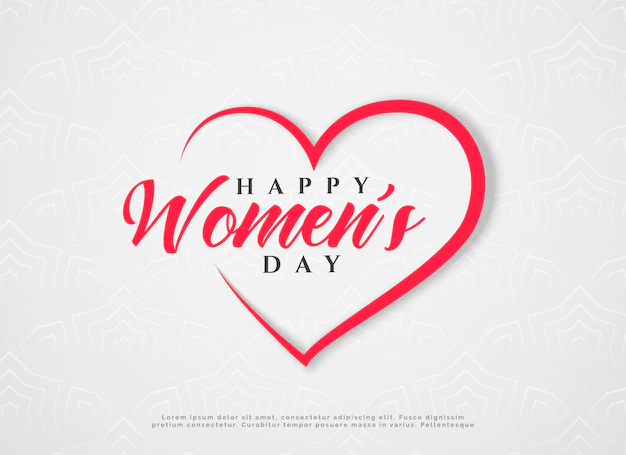 Free Vector | Happy women's day hearts greeting