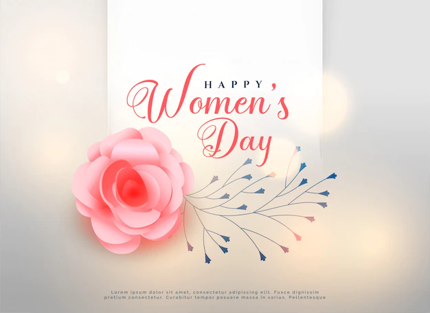 Free Vector | Happy women's day rose flower background card