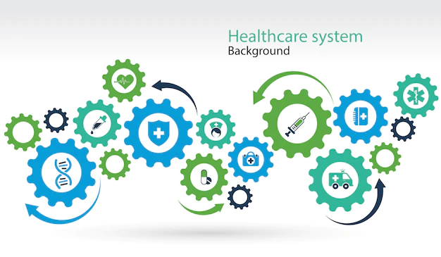 Free Vector | Healthcare mechanism system background