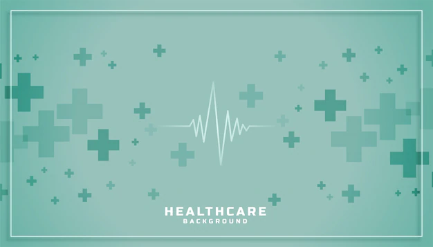 Free Vector | Healthcare medical background with cardiograph line and plus sign