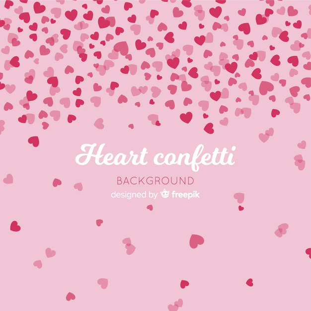 Free Vector | Heart confetti background