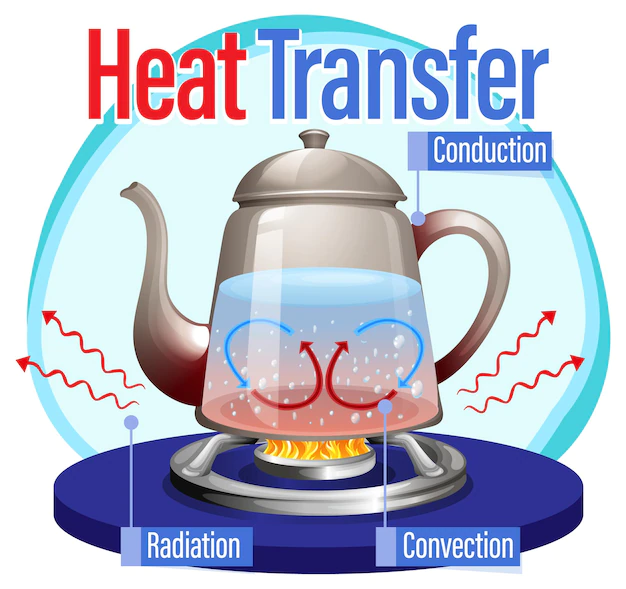 Free Vector | Heat transfer methods with water boiling