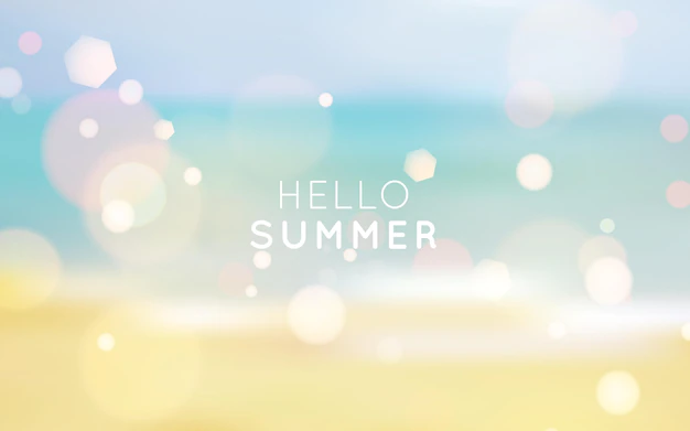Free Vector | Hell summer background with bokeh effect