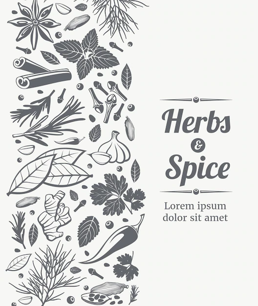 Free Vector | Herbs and spices poster template