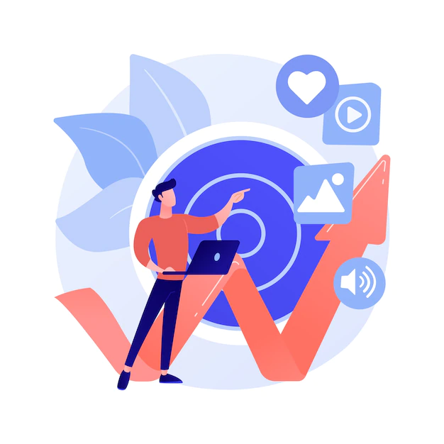 Free Vector | High roi content abstract concept vector illustration. social media marketing, online content production, high roi publication, return on investment measuring, digital strategy abstract metaphor.