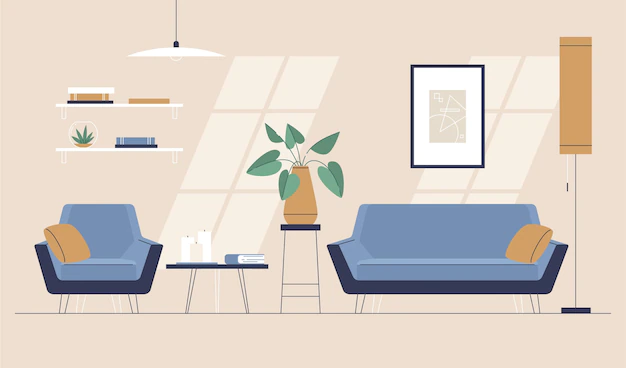 Free Vector | Home interior background concept