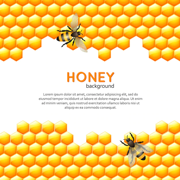 Free Vector | Honey bee background