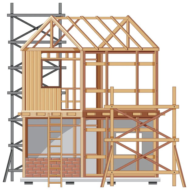 Free Vector | House construction site concept